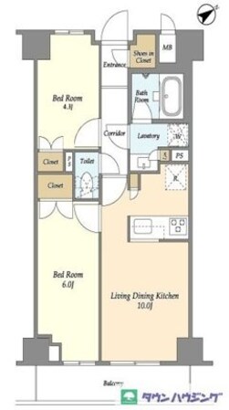 市谷台町坂フロントの物件間取画像